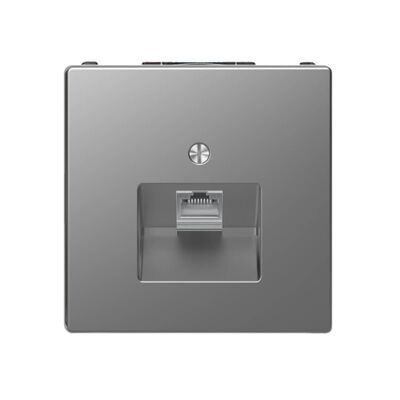 Gniazdo komputerowe pojedyncze RJ45 kat.6A STP ekranowane Stalowy Merten System D