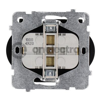 Gniazdo podwójne z uziemieniem Szary grafit - GP-2RRZ/m/73 Sonata