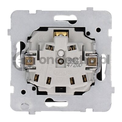 Gniazdo pojedyncze z uziemieniem i przesłonami Szary grafit - GP-1RZP/m/73 Sonata