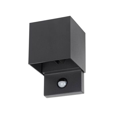 Kinkiet zewnętrzny z czujnikiem ruchu REKA PIR EL 7W-L-GR 340lm 4000K b.neutralna IP-54 Grafitowy Kanlux - 28994