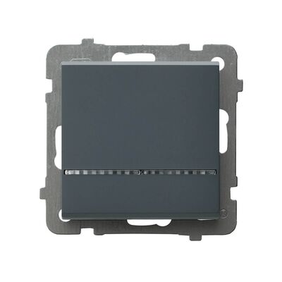 Łącznik kontrolny z podświetleniem Szary grafit - ŁP-12RS/m/73 Sonata