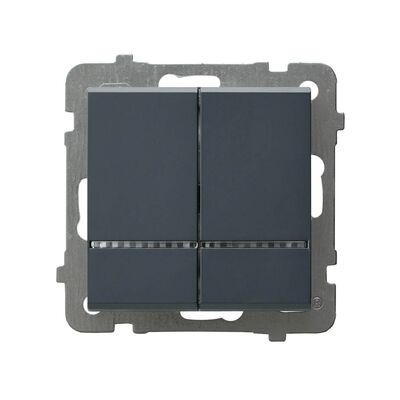 Łącznik podwójny, świecznikowy z podświetleniem Szary grafit - ŁP-2RS/m/73 Sonata