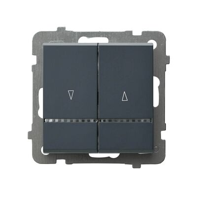 Łącznik żaluzjowy z podświetleniem z blokadą mechaniczną Szary grafit - ŁP-7RBS/m/73 Sonata