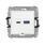 Ładowarka podwójna USB typu A+C 30W Biały połysk Karlik MINI - MCUSBBO-10