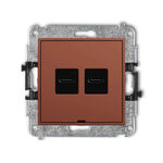 Ładowarka USB C+C podwójna 30W Terakota Karlik MINI - 63MCUSBBO-9