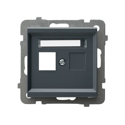 Obudowa gniazda pojedynczego Keystone, prosta Szary grafit - GPK-1R/p/73 Sonata