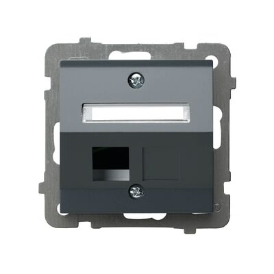 Obudowa gniazda pojedynczego Keystone, skośna Szary grafit - GPK-1RS/p/73 Sonata