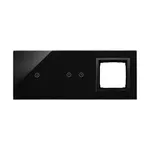 Panel dotykowy Simon 54 Touch DSTR3120/75 w kolorze wulkanicznej lawy, z jednym polem dotykowym i dwoma poziomymi polami dotykowymi.