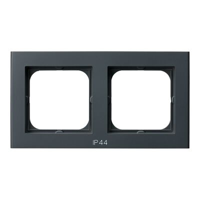 Ramka podwójna do zestawów IP-44 Szary grafit - RH-2R/73 Sonata