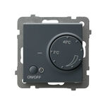 Regulator temperatury z czujnikiem napowietrznym Szary grafit - RTP-1RN/m/73 Sonata