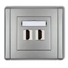 Gniazdo HDMI podwójne Srebrny metalik Karlik FLEXI - 7FHDMI-2