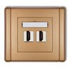 Gniazdo HDMI podwójne Złoty metalik Karlik FLEXI - 8FHDMI-2