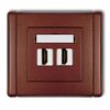 Gniazdo HDMI podwójne Brązowy metalik Karlik FLEXI - 9FHDMI-2