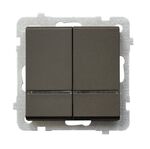 Łącznik krzyżowy podwójny z podświetleniem Czekoladowy metalik Sonata - ŁP-19RS/m/40