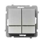 Łącznik krzyżowy podwójny z podświetleniem Srebro mat Sonata - ŁP-19RS/m/38