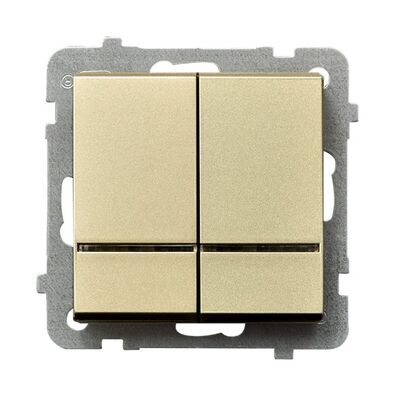 Łącznik krzyżowy podwójny z podświetleniem Szampański złoty Sonata - ŁP-19RS/m/39