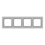 Ramka poczwórna Srebrne Aluminium Schneider Sedna Design - SDD393804