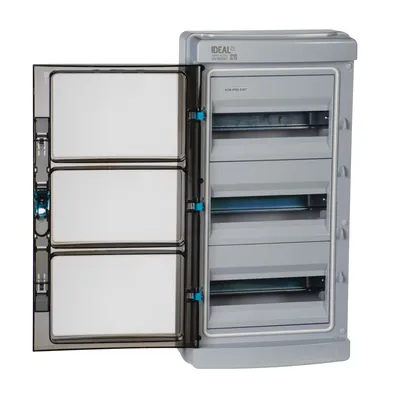 Rozdzielnica natynkowa IDEAL by Kanlux, model KDB-IP65-S36T, 36 modułów (3x12), IP-65, odporna na UV, IK10.