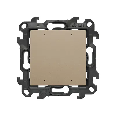 Sterownik oświetleniowy pojedynczy SWITCH WiFi Szampański mat Simon 24 GO - NEW1W.01/34 z czarną ramką montażową.