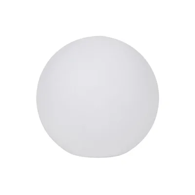 Biała, kulista oprawa ogrodowa STONO 40 MLK E27 IP-65 Kanlux, idealna do oświetlenia zewnętrznego.