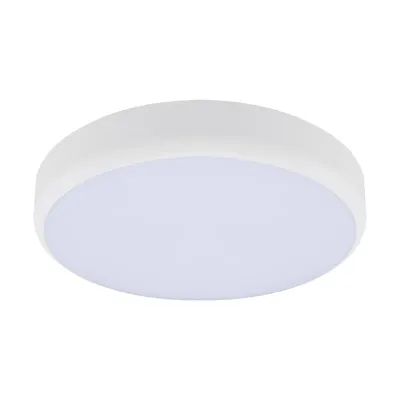 Biała plafoniera LED GOLIAT z czujnikiem ruchu, 25W, 2250lm, IP-54, barwa neutralna 4100K, regulowana.