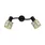 Oprawa ścienno-sufitowa DUNBAR E14 2I BLACK/GOLDEN Czarny/Złoty Ideus - 04901