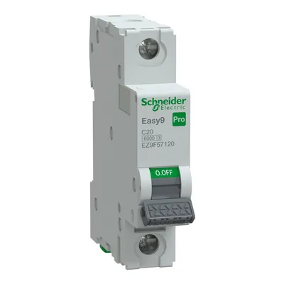 Wyłącznik nadprądowy Schneider Electric Easy9 Pro, 1P C 20A 6kA, model EZ9F-C20-1 Schneider Easy9 Pro - EZ9F57120.