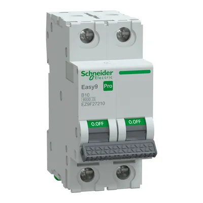 Wyłącznik nadprądowy Schneider Electric Easy9 Pro 2P B 10A 6kA, model EZ9F-B10-2