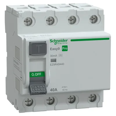 Wyłącznik różnicowoprądowy 4P 40A 0,03A 10kA typ A Schneider Easy9 Pro - EZ9R49440