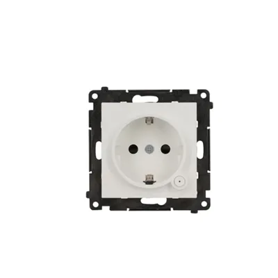 Gniazdo schuko Wi-Fi z przyciskiem i pomiarem energii Socket Biały mat Simon 55 TEGSZ1W.02/111