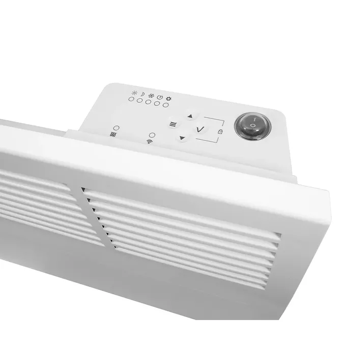 Grzejnik elektryczny Thermoval T18 Next 500W WiFi z panelem sterowania i włącznikiem.