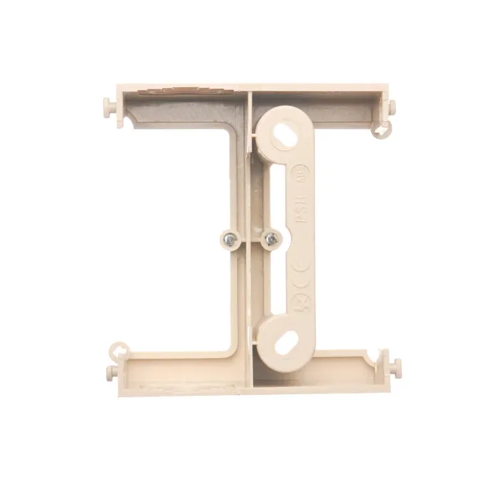 Beżowa puszka natynkowa Simon Basic PSH/12, element rozszerzający do puszek PSC i PSCS, przeznaczona do ramek wielokrotnych.