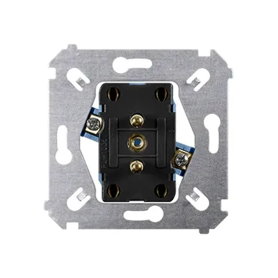 Mechanizm podwójnego gniazda Simon 54 z uziemieniem i zaciskami śrubowymi.