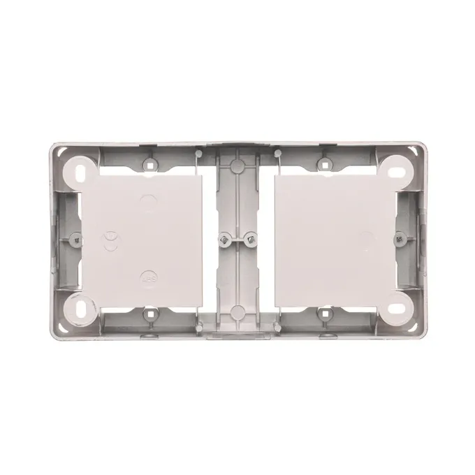 Puszka natynkowa płytka podwójna Stal Inox Simon Basic Standard - MPN2/21. Produkt marki Kontakt-Simon.