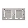 Puszka natynkowa płytka podwójna Stal Inox Simon Basic Standard - MPN2/21. Wymiary 125x54 mm. Produkt firmy Kontakt-Simon.