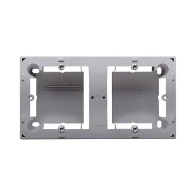 Puszka natynkowa płytka podwójna Stal Inox Simon Basic Standard - MPN2/21, producent Kontakt-Simon
