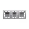Puszka natynkowa płytka potrójna Stal Inox Simon Basic Standard - MPN3/21