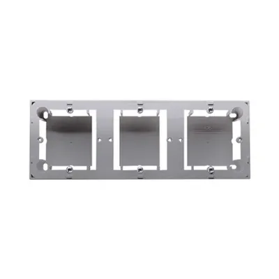 Puszka natynkowa płytka potrójna Stal Inox Simon Basic Standard - MPN3/21 marki Kontakt-Simon, do montażu trzech modułów.