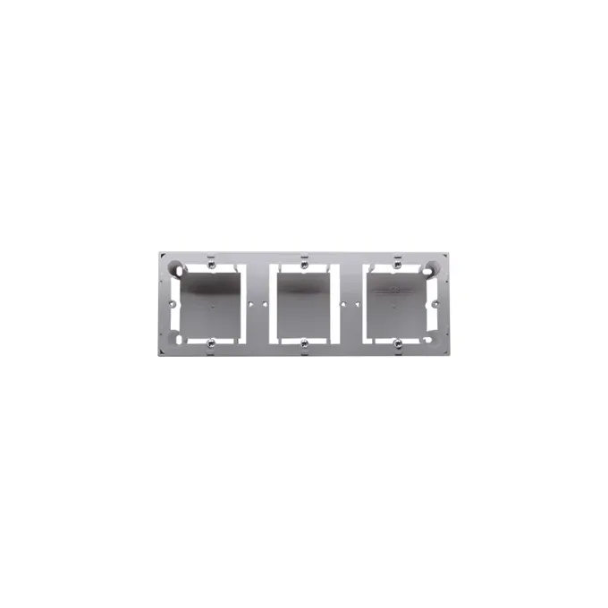 Puszka natynkowa płytka potrójna Stal Inox Simon Basic Standard - MPN3/21 marki Kontakt-Simon, do montażu trzech modułów.