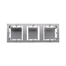 Puszka natynkowa płytka potrójna Stal Inox Simon Basic Standard - MPN3/21 marki Kontakt-Simon, do montażu trzech modułów.