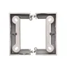 Puszka natynkowa pojedyncza, składana Stal Inox Simon Basic Standard - PSC/21 na białym tle.