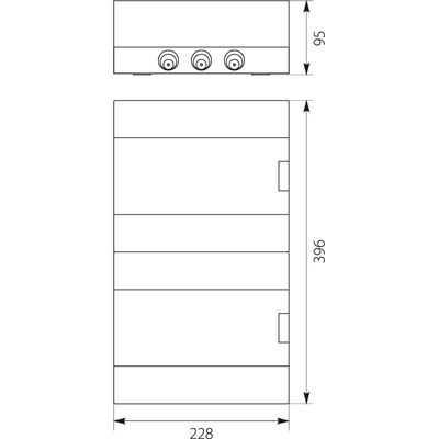 Rozdzielnica natynkowa SRn-2x8 (16)  (N+PE) Elektro-Plast - 1.4