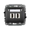 Gniazdo HDMI podwójne Grafitowy Karlik TREND - 11HDMI-2
