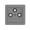 Gniazdo multimedialne 3F DATA (UPC) Szary mat Karlik DECO - 27DGMU