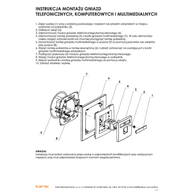Instrukcja montażu gniazd multimedialnych