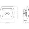 Gniazdo komputerowe podwójne kat. 5e Brązowy metalik - 9GK-2 Karlik Trend