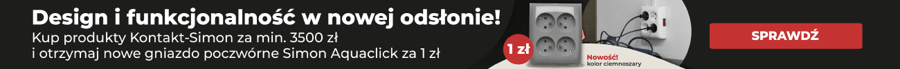 Simon: Gniazdo poczwórne Aquaclick (szare)