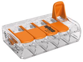 Złączka zaciskowa 5-torowa uniwersalna z dźwignią (0,14-4mm2) WAGO - 221-415