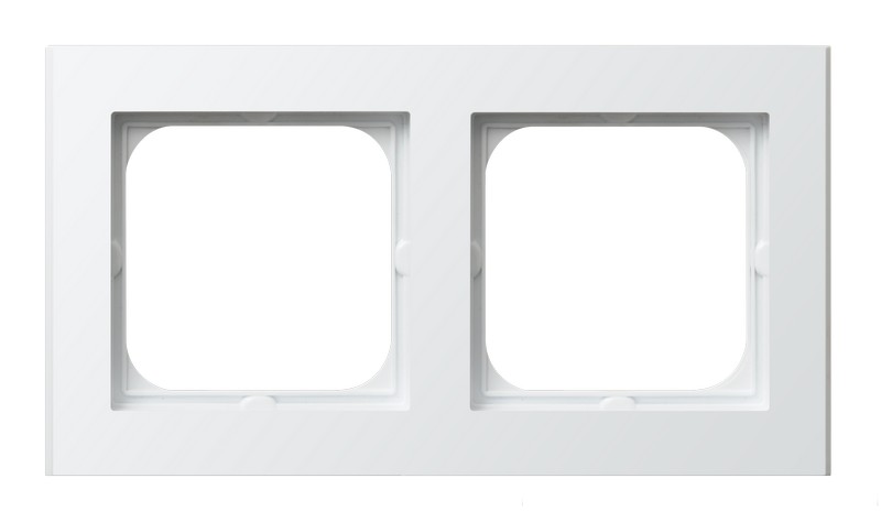 Ramka podwójna Biały połysk Sonata - R-2R/00