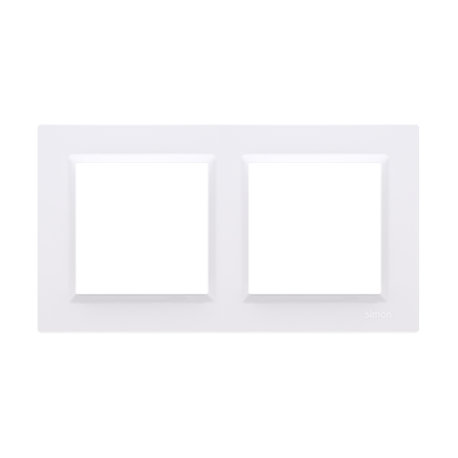 Ramka podwójna Biały Simon 10 - CR2/11